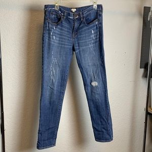 J Crew style 08410 distressed mid rise jeans women 31